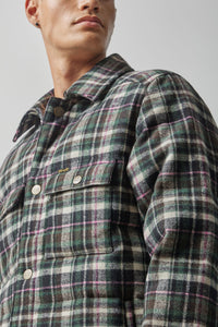 Lee x BKc Quilted Working West Overshirt (White Smoke Unionall Black Plaid)