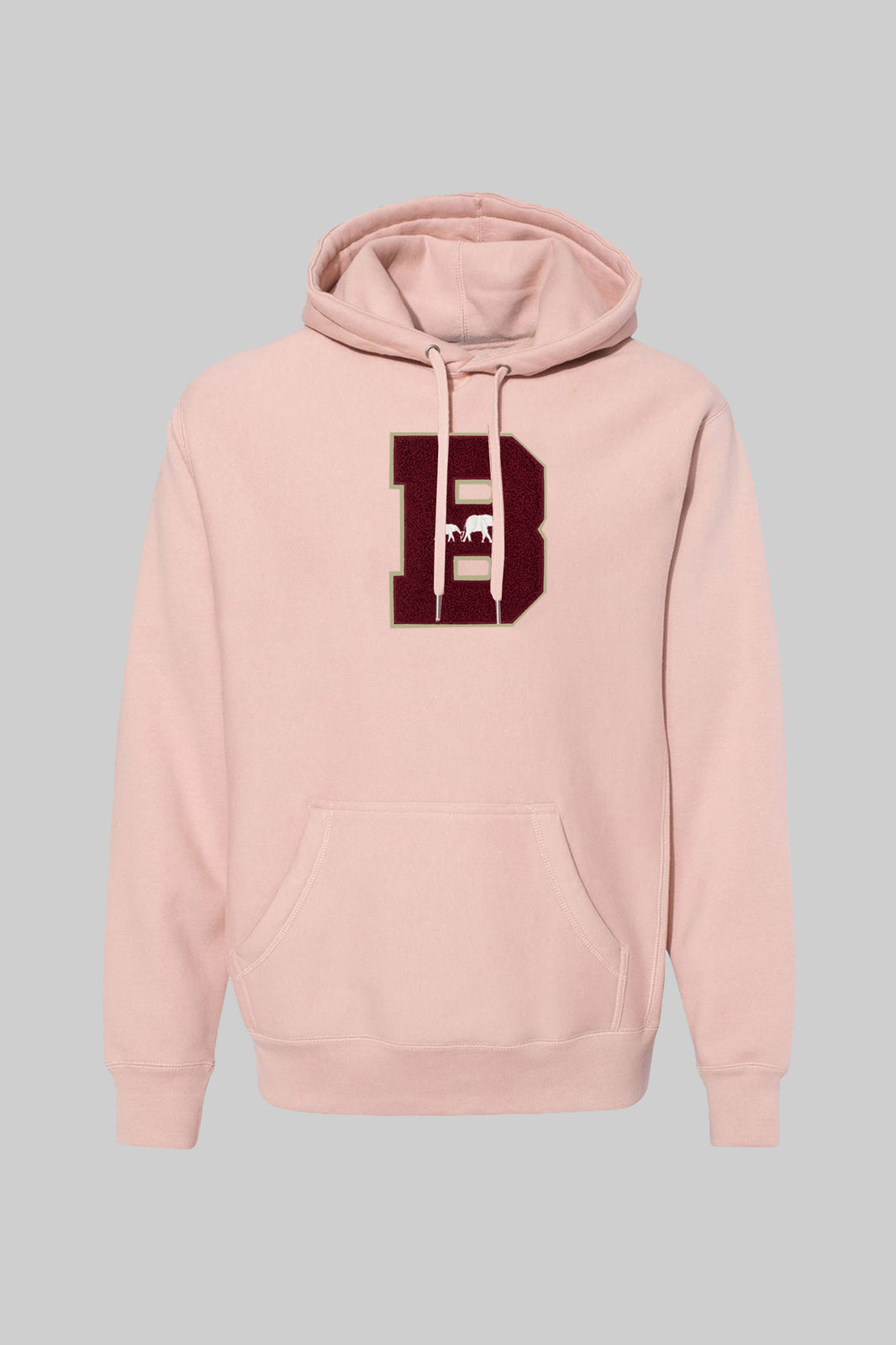 Classic Chenille B Hoodie (Hush Pink)