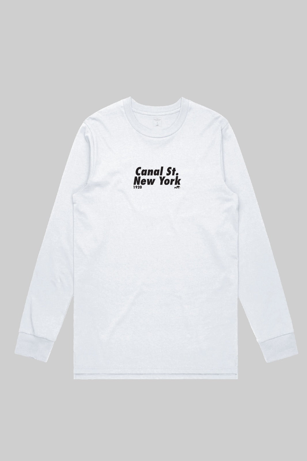 BKc Canal Street White L/S Tee