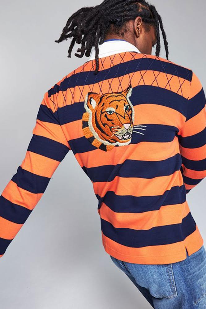 Ouigi Theodore for Men's Striped Rugby Shirt, Created for Macy's