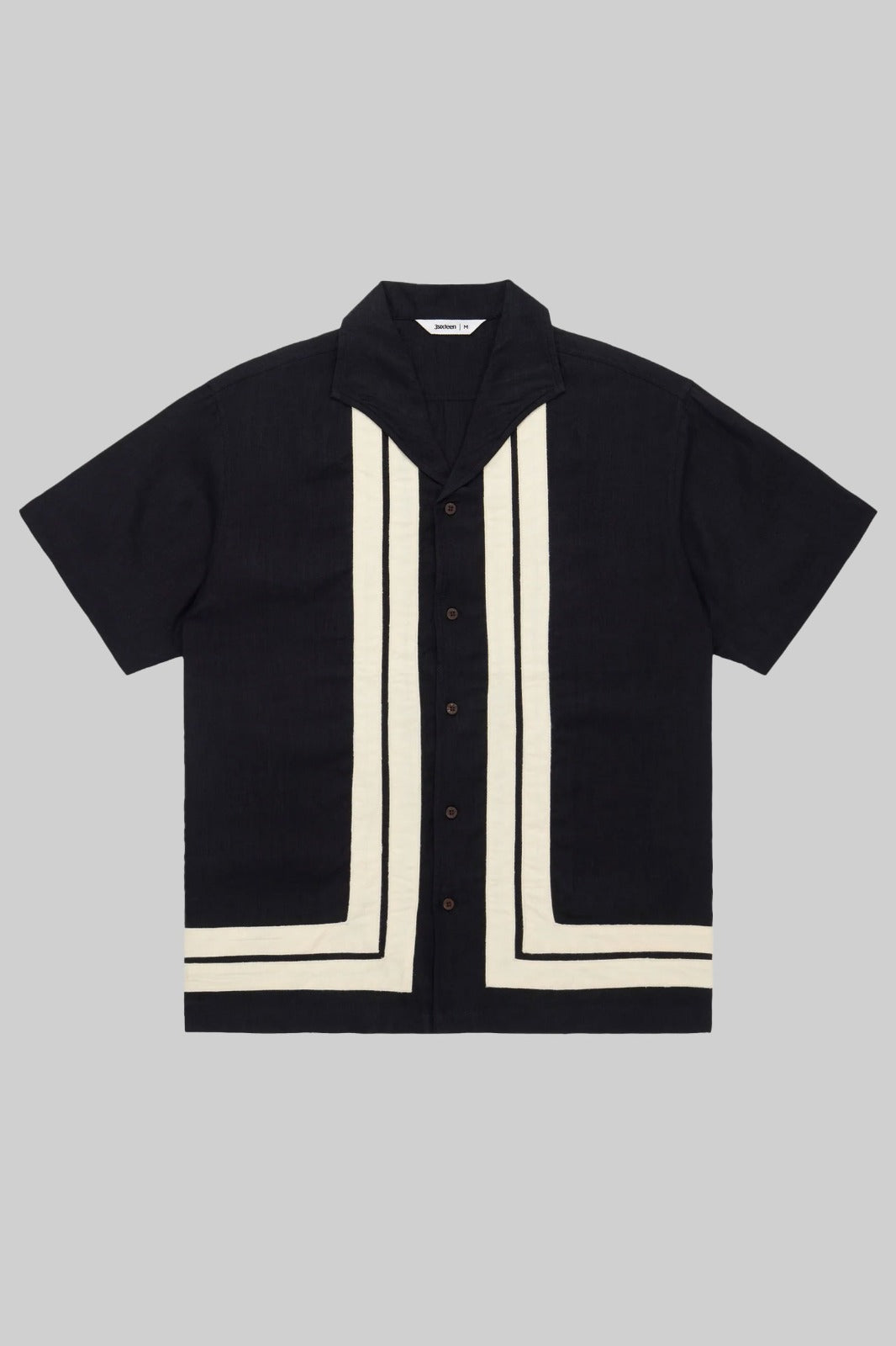 3Sixteen Leisure Shirt Border Stripe Applique (Black)
